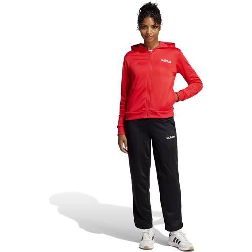 adidas tuta intera completa donna adidas linear hoodie w rosso poliestere tempo libero