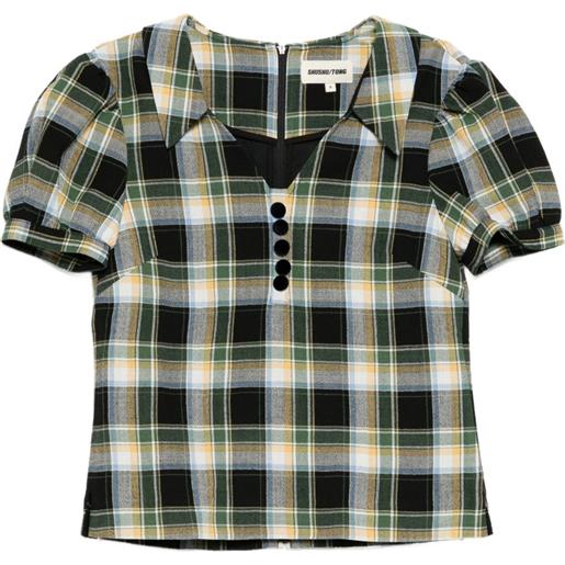 SHUSHU/TONG blusa a quadri - nero