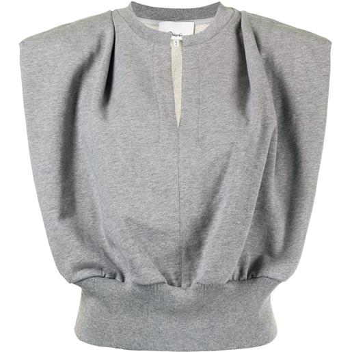 3.1 Phillip Lim top french terry smanicato - grigio