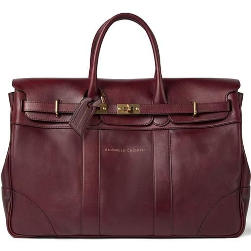 Brunello Cucinelli borsone weekender country - rosso