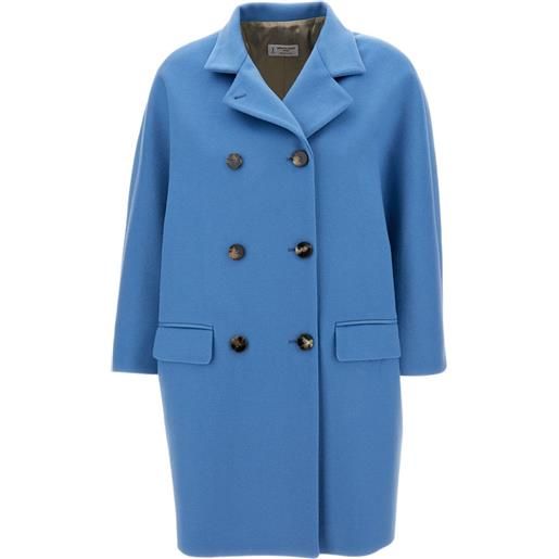 Alberto Biani cappotto con bottoni e tasche - blu