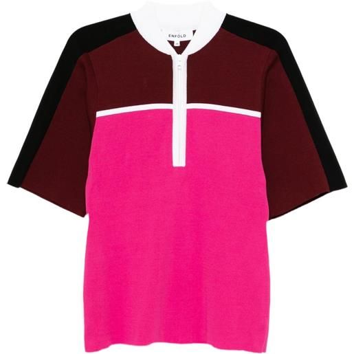 Enföld top con colori a contrasto - rosa