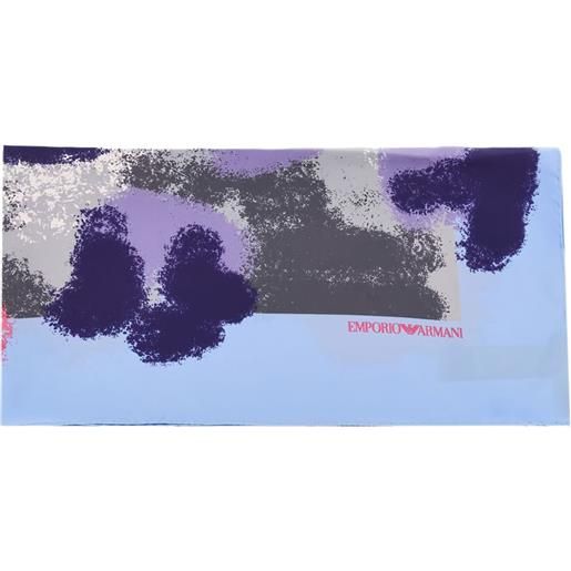 Emporio Armani foulard con stampa astratta - blu