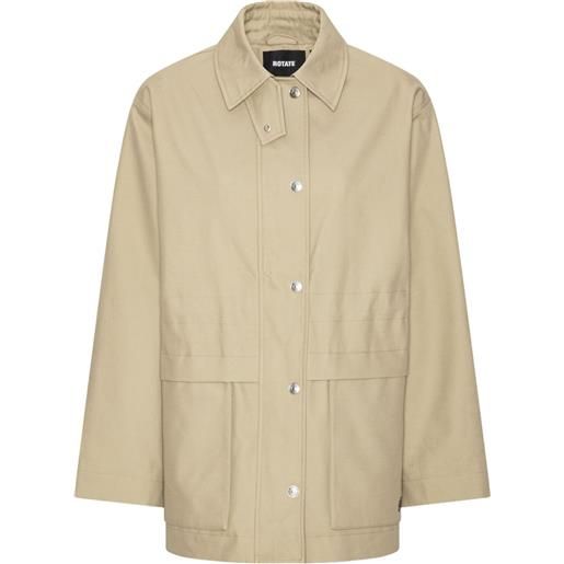 ROTATE BIRGER CHRISTENSEN giacca-camicia con coulisse in twill - toni neutri