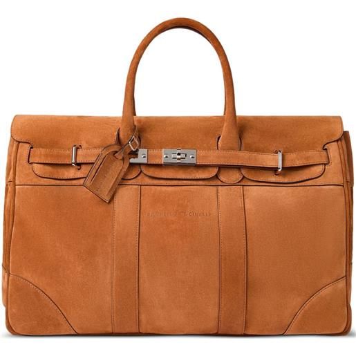 Brunello Cucinelli borsone weekender country - marrone