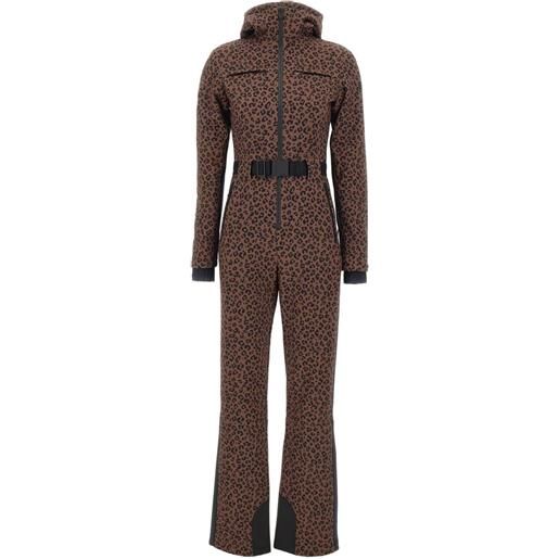 MC2 Saint Barth tuta da sci garmisch con stampa animalier - marrone