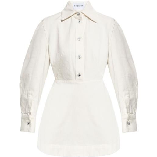 Givenchy abito corto cocoon in denim bianco