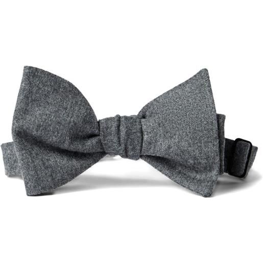Brunello Cucinelli papillon effetto flanella - grigio