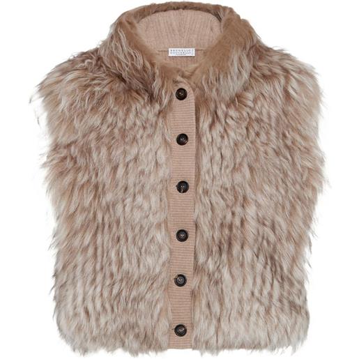 Brunello Cucinelli gilet con bottoni - toni neutri