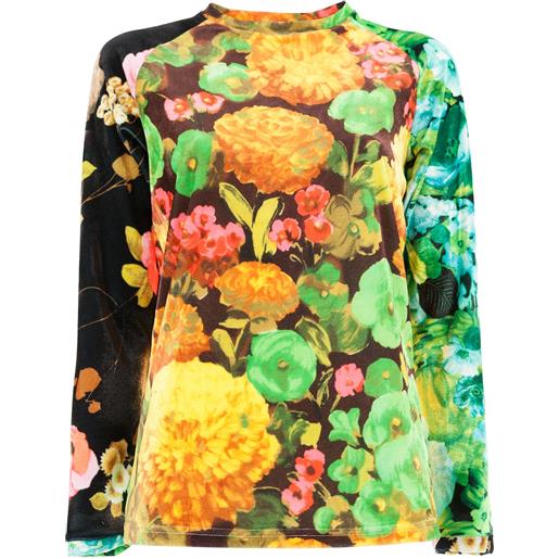 Richard Quinn top a fiori aderente - multicolore