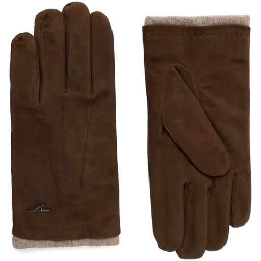 Paul & Shark guanti con logo - marrone
