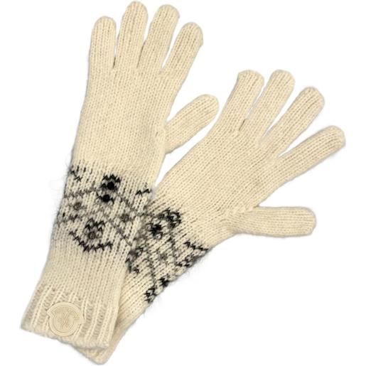 Moncler guanti con cristalli - toni neutri