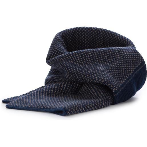 RIVIERA CASHMERE | scaldacollo virgola blu marrone