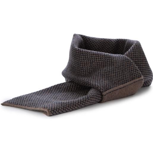 RIVIERA CASHMERE | scaldacollo virgola marrone blu