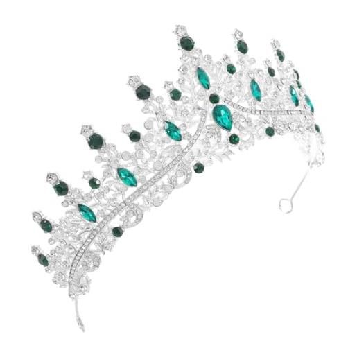 Beaupretty corona di compleanno strass per donna tiara elegante per feste e matrimoni copricapo cristalli per look da principessa