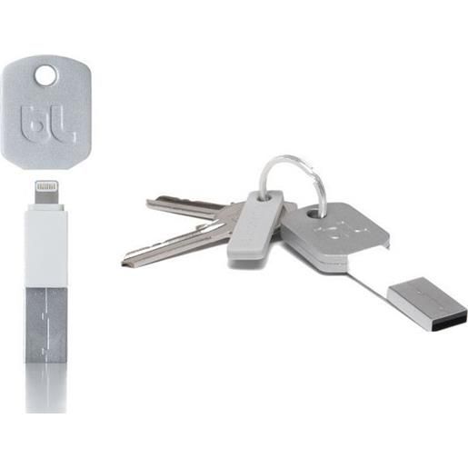 Bluelounge portachiavi con caricatore usb kii lightning bianco