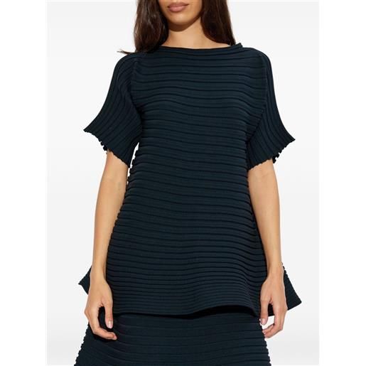 Pleats Please Issey Miyake blusa plissettata