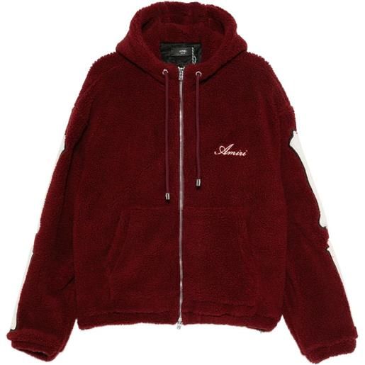 AMIRI felpa bones con zip - rosso