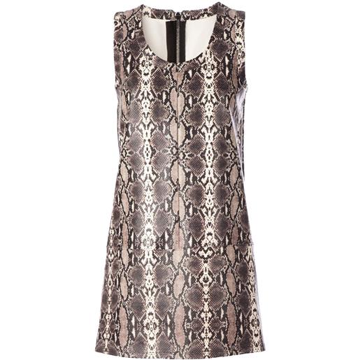 Neil Barrett python print shift dress - nero