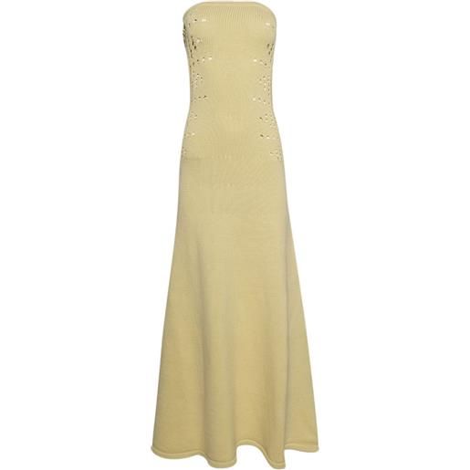 diotima abito lungo mavis con dettaglio cut-out - toni neutri