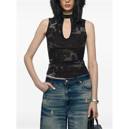 MISBHV canotta camo in rete - nero