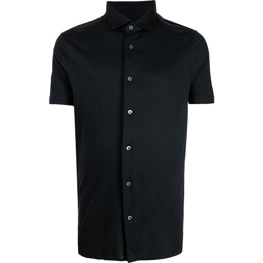 Emporio Armani camicia asv a maniche corte - blu