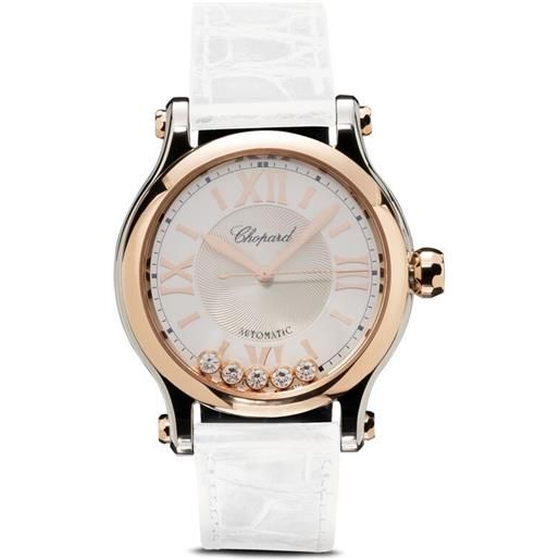 Chopard orologio happy sport 33mm - bianco