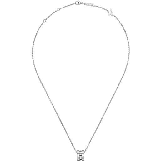 Chopard collana con pendente ice cube - bianco