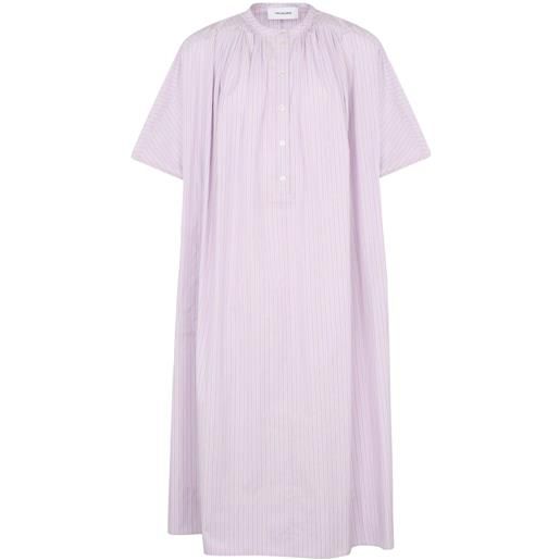 Yves Salomon abito midi a righe - viola