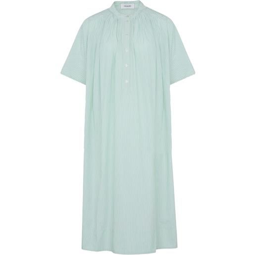Yves Salomon abito midi a righe - verde