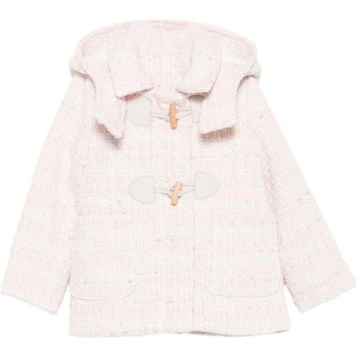 Lapin House cappotto con cappuccio e chiusura con olivetta - rosa