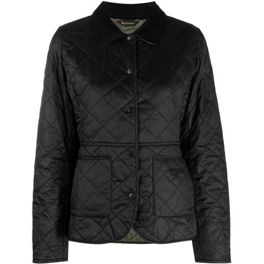 Barbour giacca trapuntata deveron - nero
