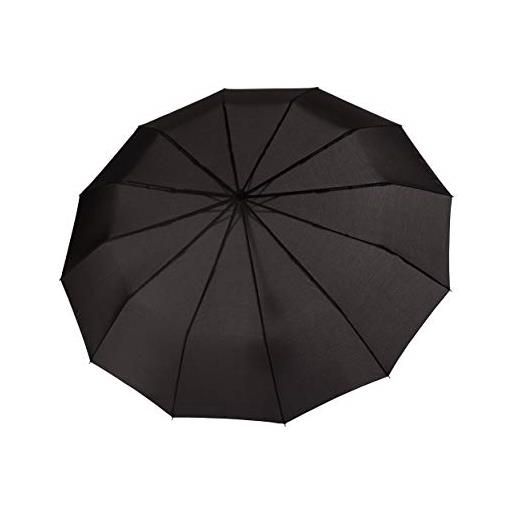 Doppler ombrello tascabile fiber magic major - testato in tunnel del vento - automatico open & chiudi - nero, nero, mediana