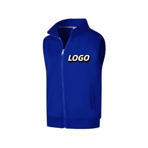 Felpa Casual Da Uomo Con Cappuccio Senza Maniche Con Zip Felpe Con Cappuccio Giacca In Cotone Tinta Una Gilet Gilet Tasche Top S - XXXL - Foto 11