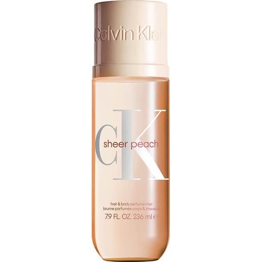 Calvin Klein sheer peach hair & body perfume mist