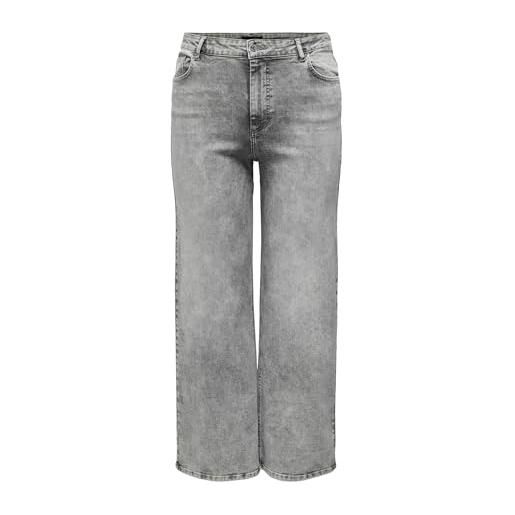 ONLY Carmakoma carwilly hw wide dnm tai0918 - donna, grigio denim. , 46w x 32l