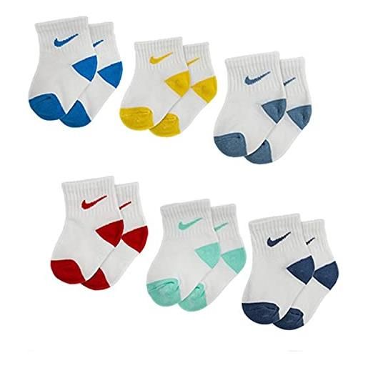 Nike kids pn0299 quarter socks 6 pairs eu 18 1/2-23 1/2