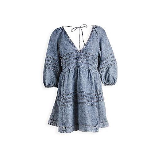 Free People mini abito da donna sweet surrender, azzurro acido, xs