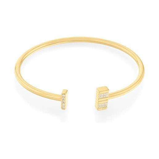 Calvin Klein braccialetto rigido da donna collezione minimalistic metals con cristalli - 35000368