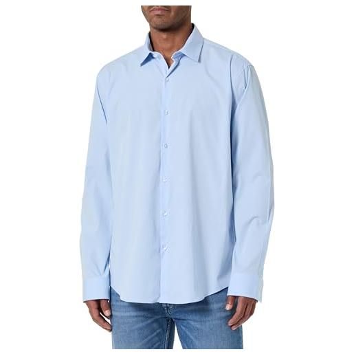 Calvin Klein slim esntl poplin nos str sld camicie, blu (calm blue), xxl uomo