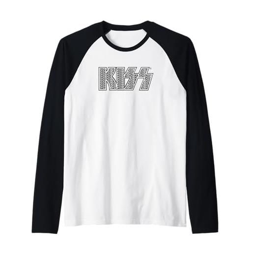 KISS - logo statico maglia con maniche raglan