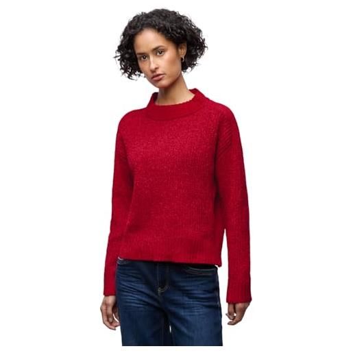 Street One 3017012 morbido maglione in ciniglia, racing red, 40 donna