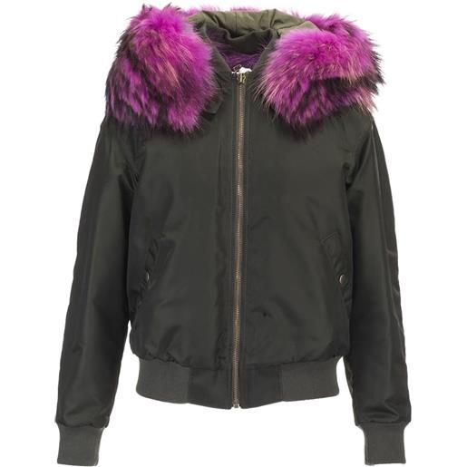Mr & Mrs Italy giacca con bordo in pelliccia sintetica - verde