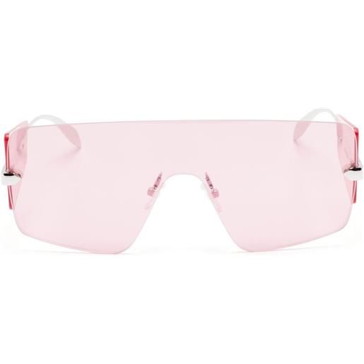 Alexander McQueen Eyewear occhiali da sole a mascherina - rosa