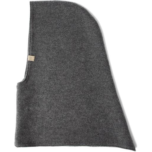 Brunello Cucinelli passamontagna con logo - grigio