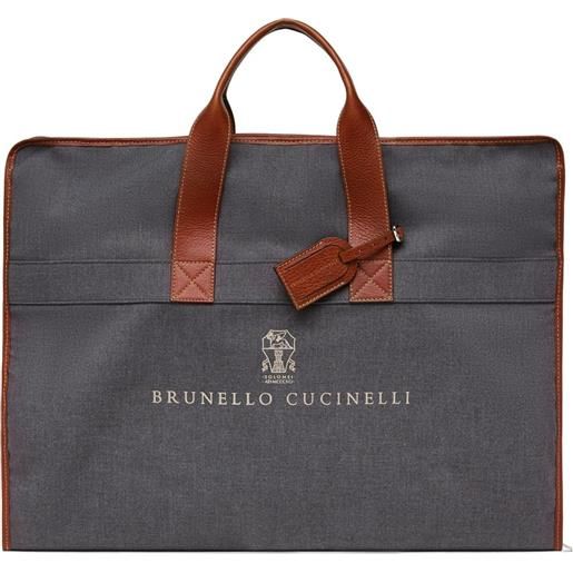 Brunello Cucinelli borsa portadocumenti - grigio
