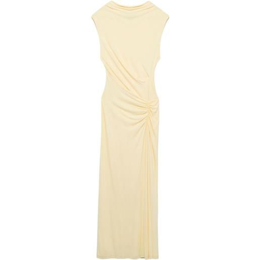 Simkhai abito lungo acacia con scollo drappeggiato - giallo