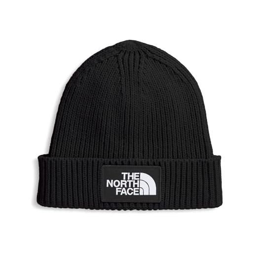 The North Face baby logo box beanie berretto, nero, 0-12 mesi unisex-bimbi