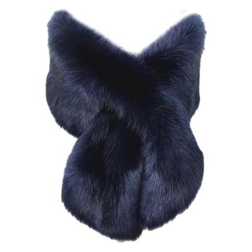 ZICHENXR scialle di pelliccia sintetica scialle da sposa scialle invernale caldo scialle da sposa scialle da sposa mantelli mantello pelliccia sintetica donne avvolgere morbido e caldo accessorio