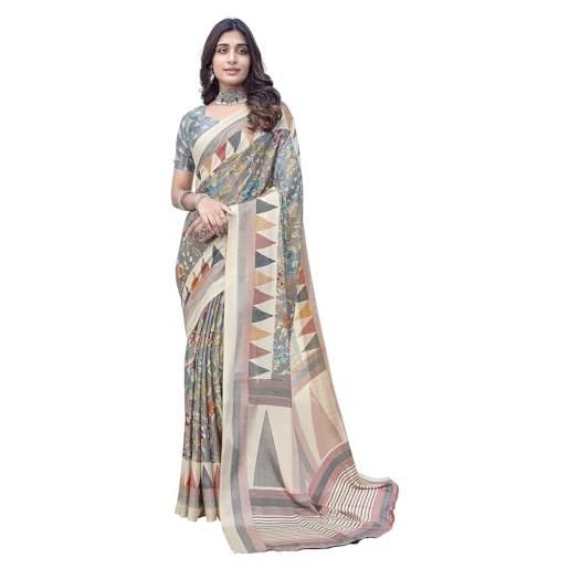 KULIA® sarees per le donne bollywood designer chiffon sari partito indossare ricamato etnico matrimonio sari & camicetta non cucita abbigliamento tradizionale per le donne indiano sarees set rakhi